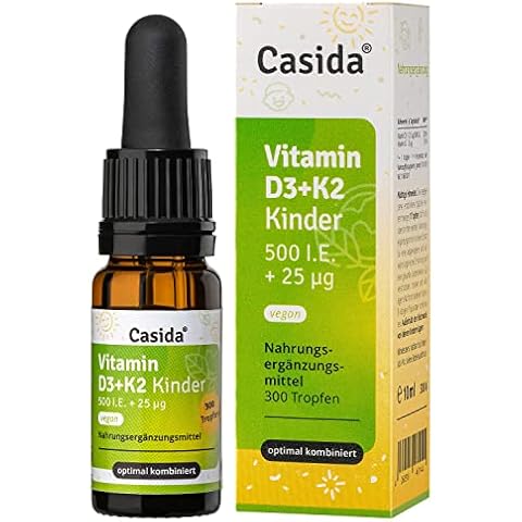 Casida® Vitamin D3 + K2 Tropfen Kinder VEGAN Cover