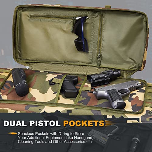 Perfbags Soft Rifle Case 42 Inch, Tactical Long Double Rifle Backpack Gun Bag For Hunting Shooting Range, Transportation With Lockable Zipper And Molle System #TOP2