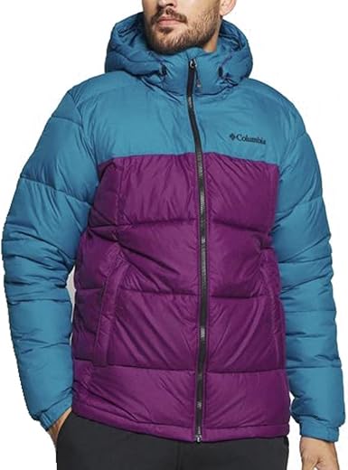 purple and turquoise jacket