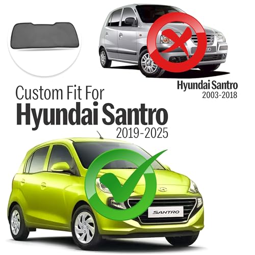 Image of Autofact Dicky Curtain for Hyundai Santro 2018-2025 | Custom Fit Rear Windshield Sunshade | UV & Heat Protection | Foldable Mesh | Privacy & Cooling Car Accessory