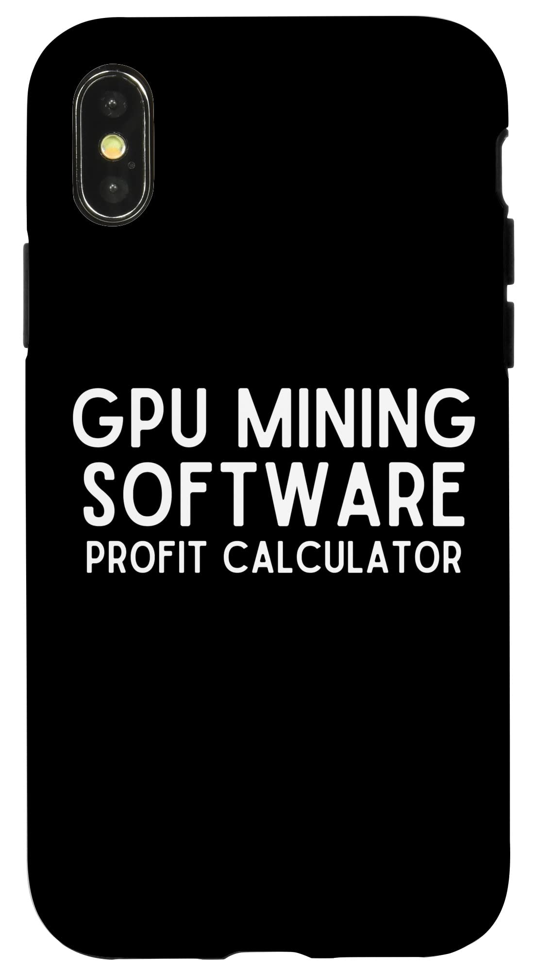 Amazon.com: iPhone X/XS GPU Mining Software Calculadora de ganancias -  Estuche criptomoneda Miner : Celulares y Accesorios