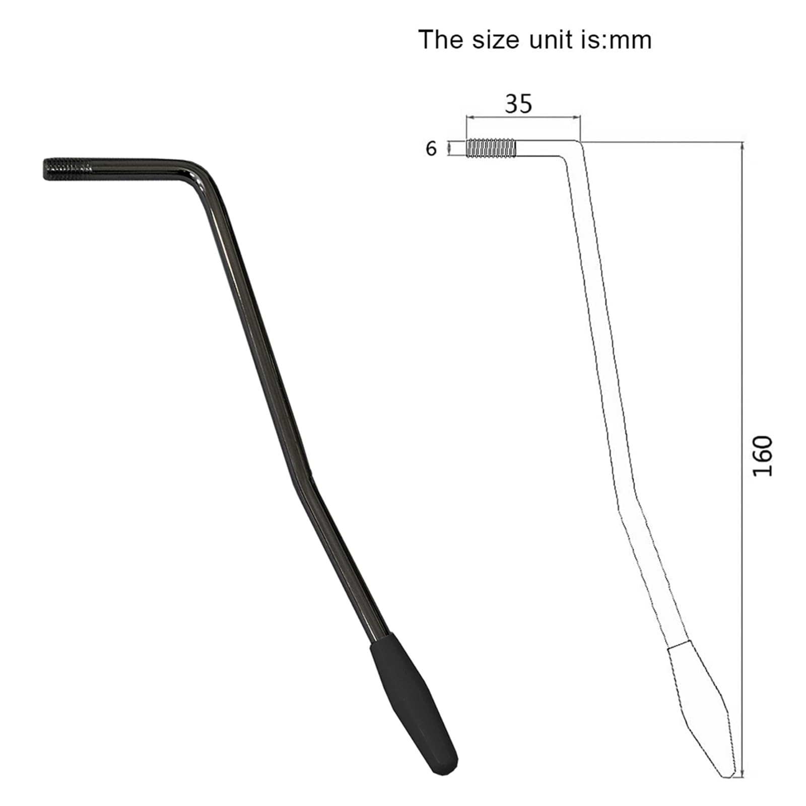 52.5mm Guitar Tremolo Bridge Tool Set for Fender Strat Squier Electric Guitar Replacement (BLACK) - Image 4