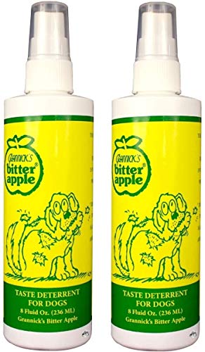 Grannicks Bitter Apple Taste Deterrent for Dogs, 8 fl. oz (236ml) (8 Ounce 2 Pack)