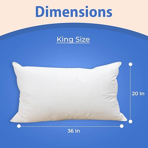 Miniatura 2 de Continental Bedding Downlike - Almohada de cama alternativa, tamaño King (paquete de 2), color blanco, 2 unidades