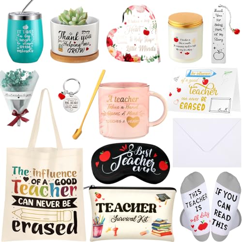 Nitial Kit de presente de formatura para professores, 14 pe&ccedil;as, agradecimento, professor, cestas de...