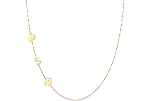 Personalized Sideways Paw Print and Initial Necklace