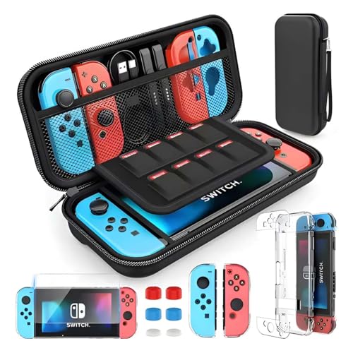 Bolsa Estojo Capinha Resistente Para Nintendo Switch Oled Inclui Console Controle De Jogo E Capa Protetora Para Os Botões E Protetor De Tela