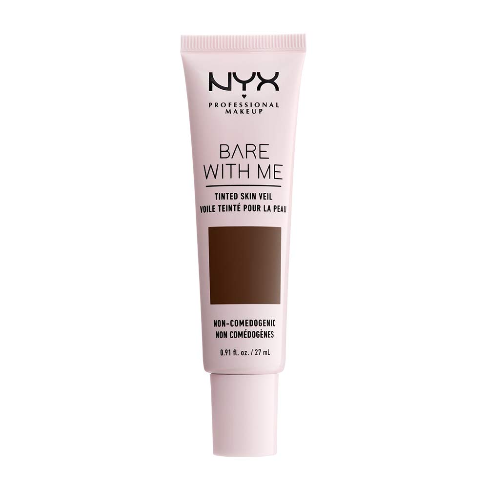 NYX PROFESSIONAL MAKEUP Bare With Me Tinted Skin Veil, Lightweight BB Cream - Deep Espresso Deep Espresso 0.9 Fl Oz (Pack of 1)