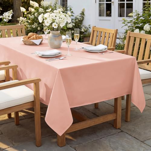 Nappe de salle à manger lavable polyester rose 152x259 cm Softalker - 5