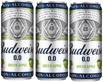 Budweiser Non alcoholic Green Apple Can (3 x 330 ml)