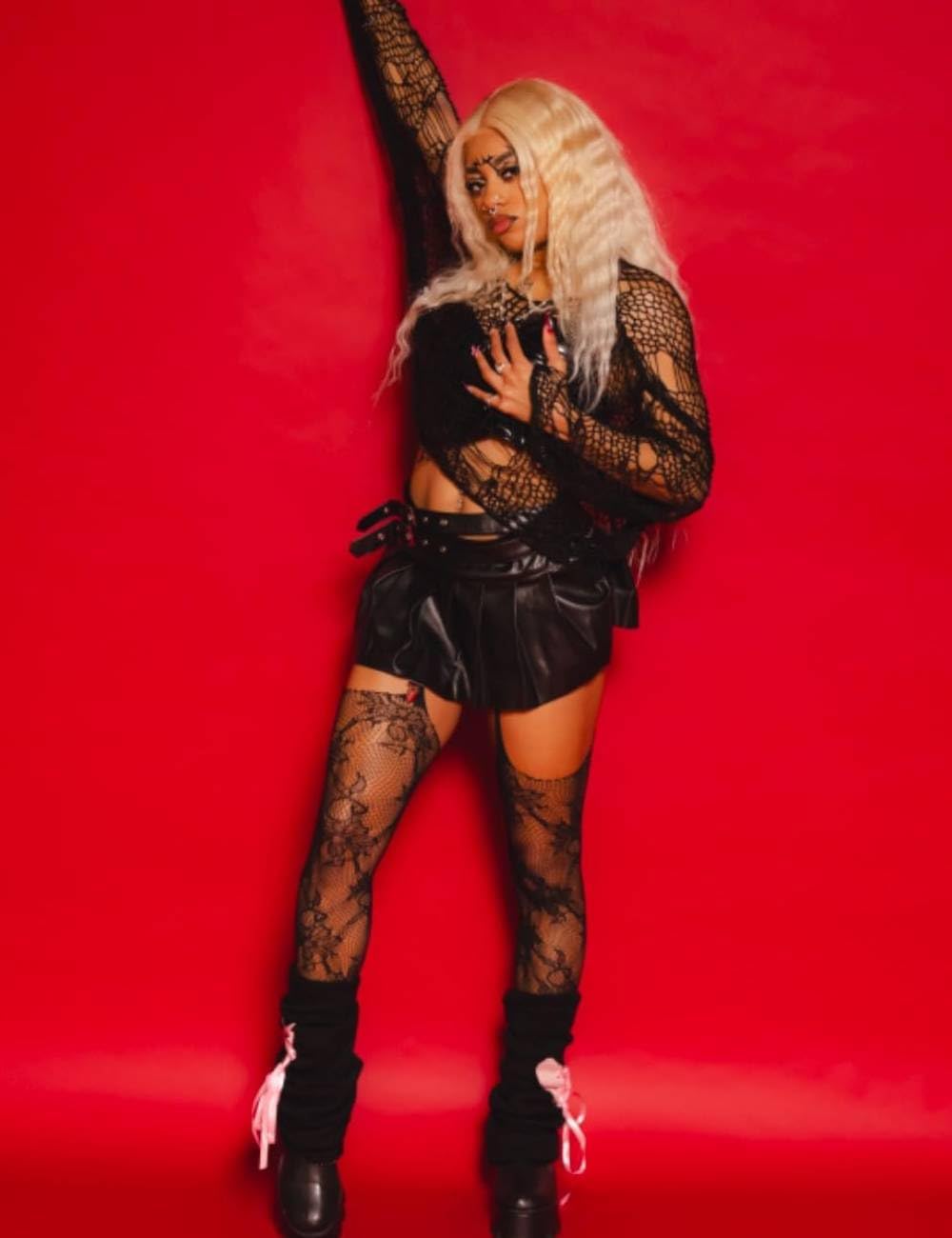 ohyeah Suspender Pantyhose for Women XS-5XL Floral Lace Fishnet Tights Thigh High Stockings with Garter Fishnet Leggings - Image 6