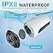 Portable Shower for Camping: IPX8 Waterproof Camping Shower,10000mAh Rechargeable Camp Shower with LED Display, Outdoor Shower with 5 Adjustable Speeds, Ideal for Hiking, Travel, Car, Pet -White