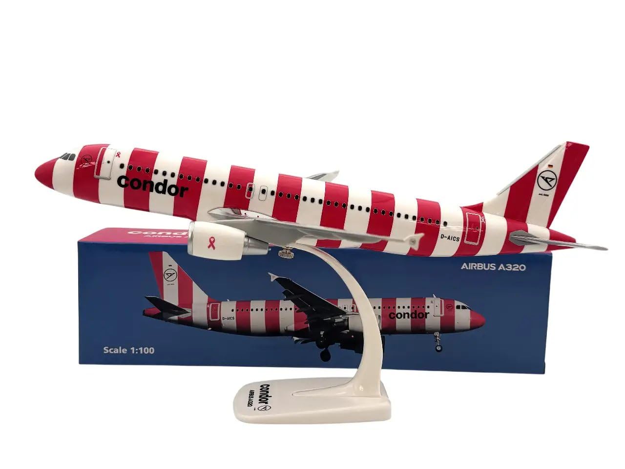 Limox Airbus A320 Condor FlyPink pink Stripes D-AICS 1:100 Modellflugzeug
