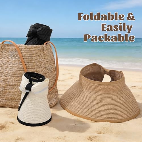 3 pack de sombreros viseras plegables para mujer miniatura 4