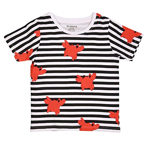 Image of Be Awara Kids Printed Half Sleeves T-shirt & Shorts Clothing Sets, 100% Cotton Soft Unisex Cord Set, Comfortable Wear for Kids With Cool Prints, Everyday Casual Wear for Boys & Girls