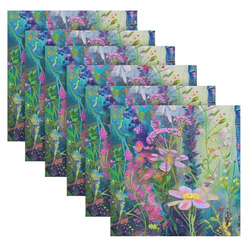 Servilletas de Tela Multicolor Pack x6 20x20 in miniatura 2