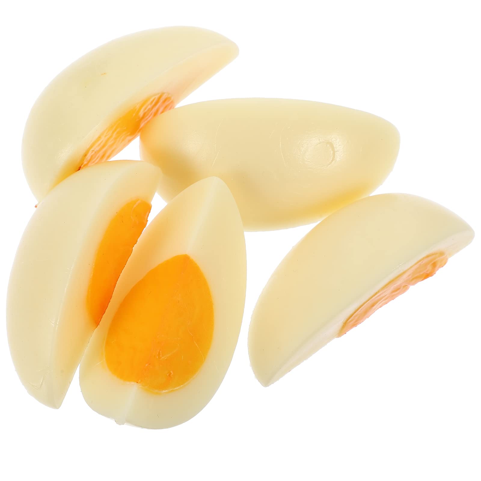 LUOZZY 5pcs Artificial Egg Model Realistic Chicken Eggs Decoration Cartoon Eggs Fake Food Kitchen Props for Display
