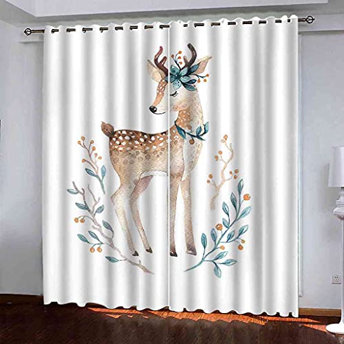Rideaux occultants 3D faon rideau isolant thermique phonique à oeillets 200x214 cm salon