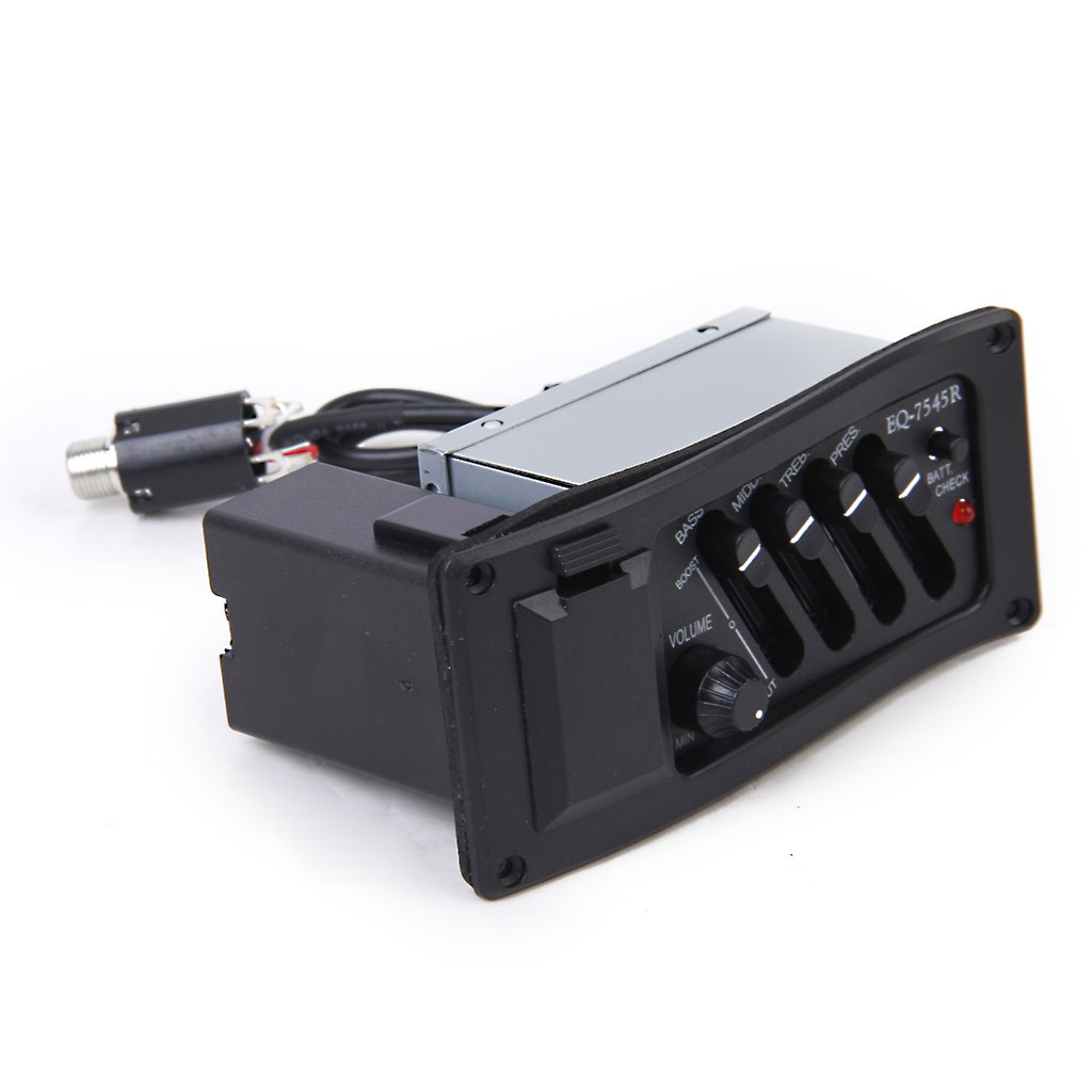 Completo Kit De EQ Pre-Amp Más Pastilla Pickup Para Guitarra Acústica 7545R