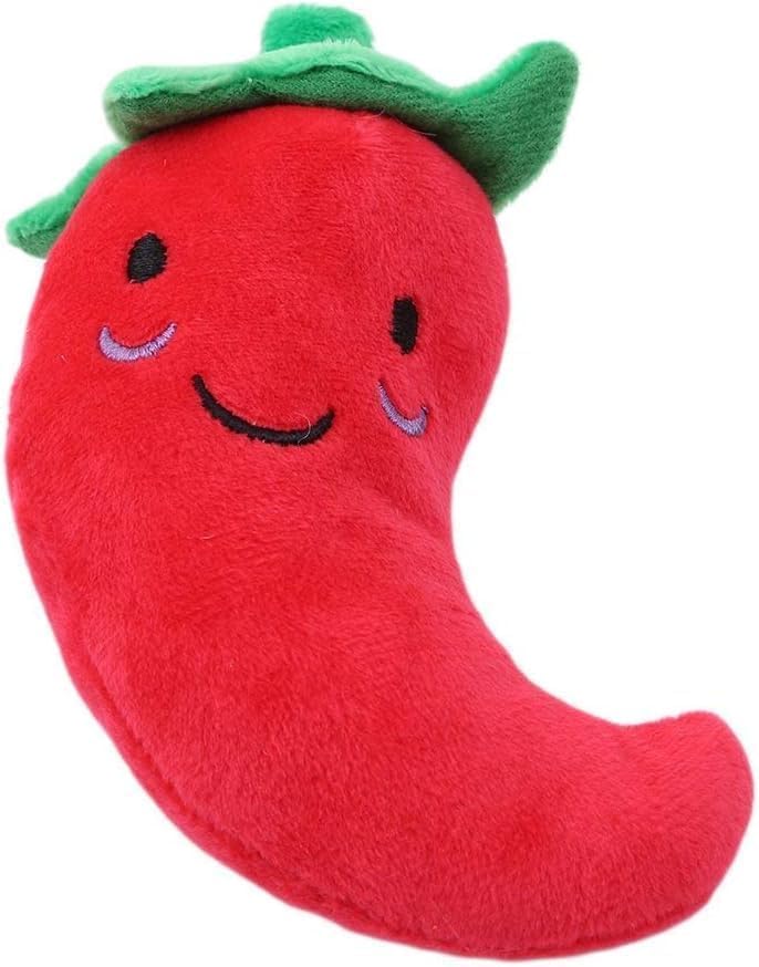 Dog Squeaky Toys, Chili Eggplant Corn Fruits and Vegetables for Small Dogs, Pet Supplies