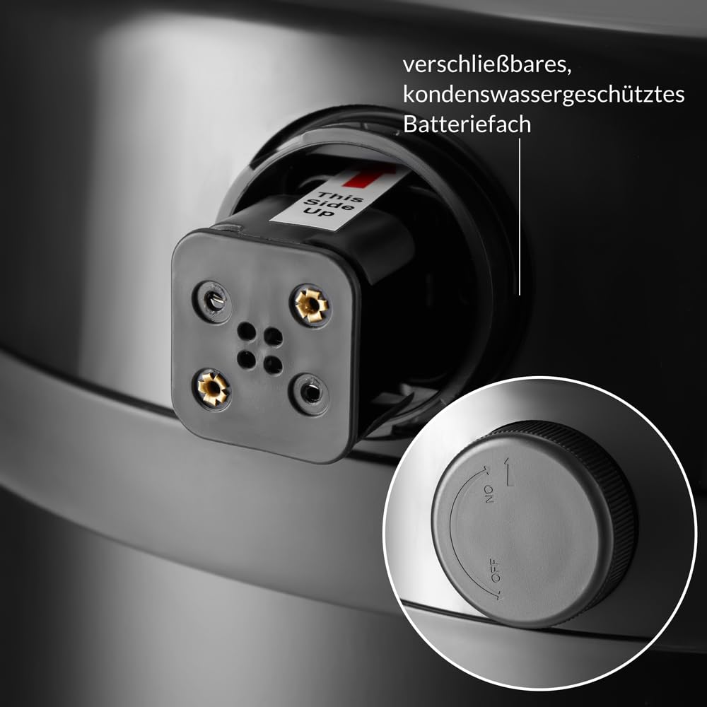 Monzana® Mülleimer Küche mit Sensor 50L Edelstahl USB Ladekabel Berührungslos Deckel Hygienisch Papierkorb Automatik Abfalleimer Wasserdicht Büro Schwarz Recycling