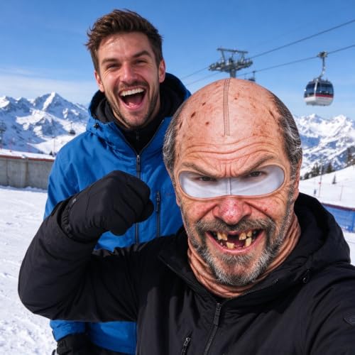 Funny Ski Mask for Men Realistic Realistic Old Man Balaclava Masks 2026 - image 5