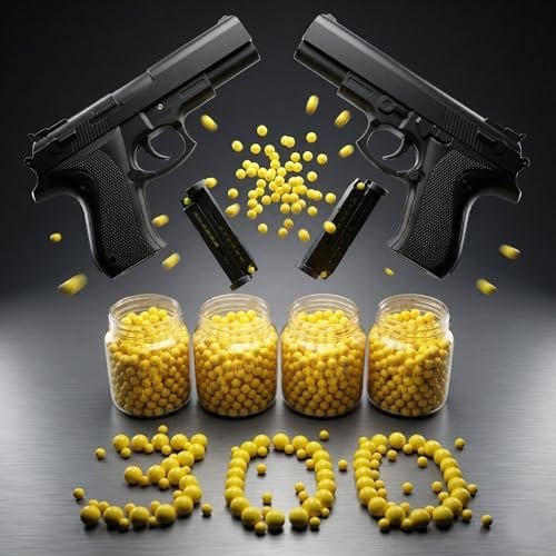 Image of Velinor Gun with BB Bullets High Primium Accuracy P729 bb Blaster Pistol Semi Auto Plastic Splatter Ball Gun for Kids & Adults with 300 BB Bullets Pack of 2 (2)