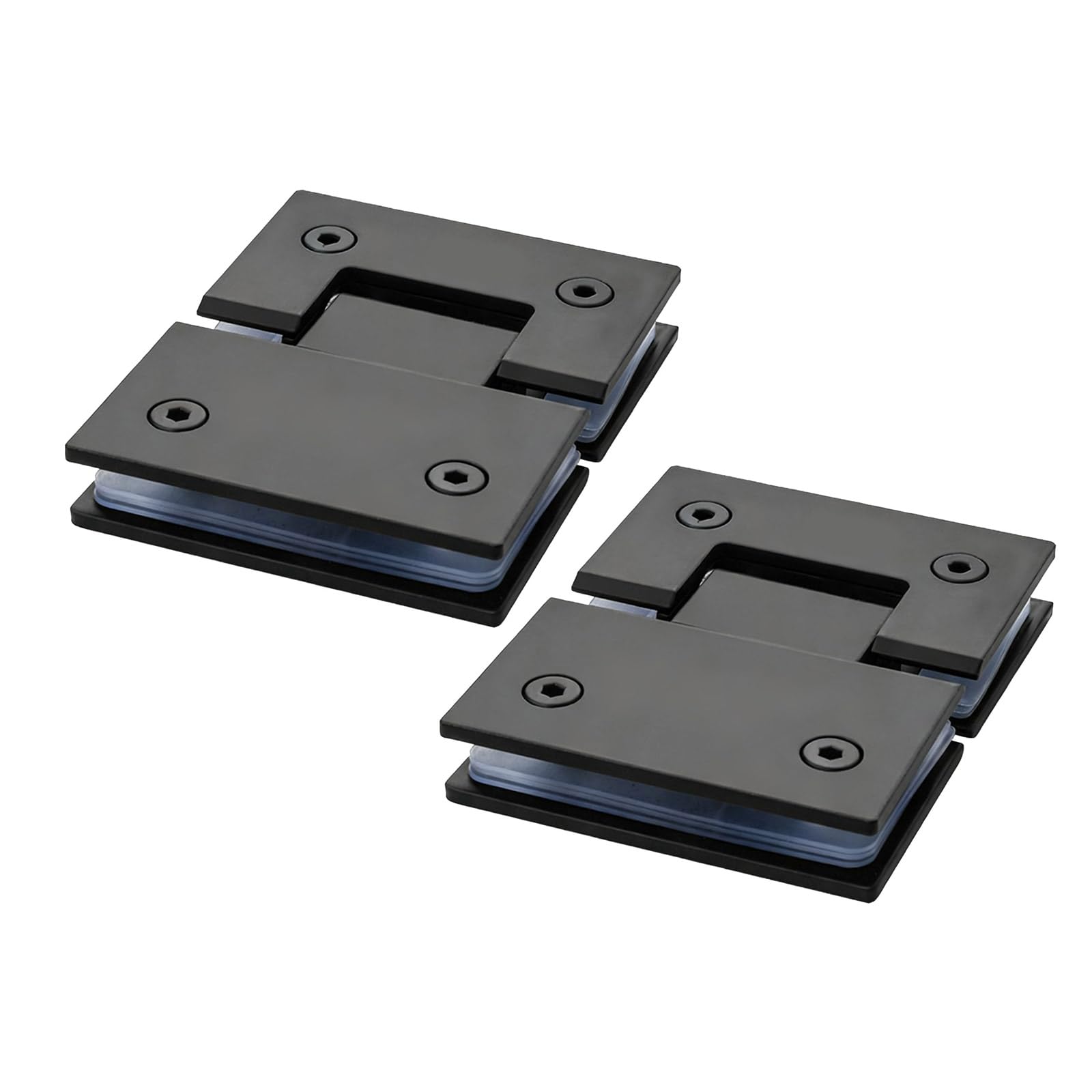 Buxuaaaa 90 Degrees 2Pcs Bathroom Door Hinges Stainless Steel Cabinet Clip Easy Install Frameless Glass Door Hinge