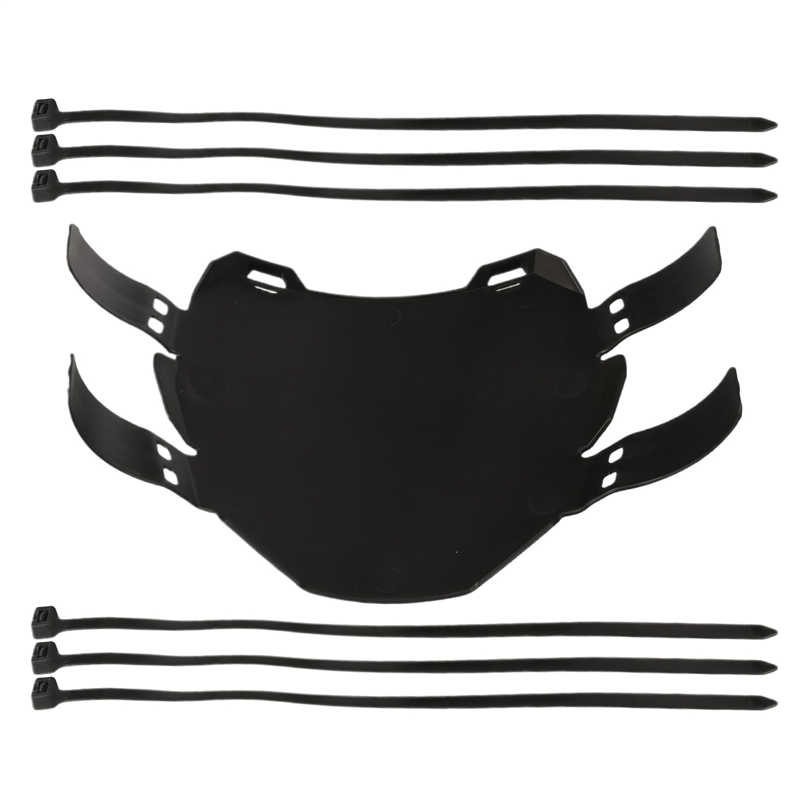 Support d'immatriculation de moto complet avec sangles et accessoires de fixation - 8
