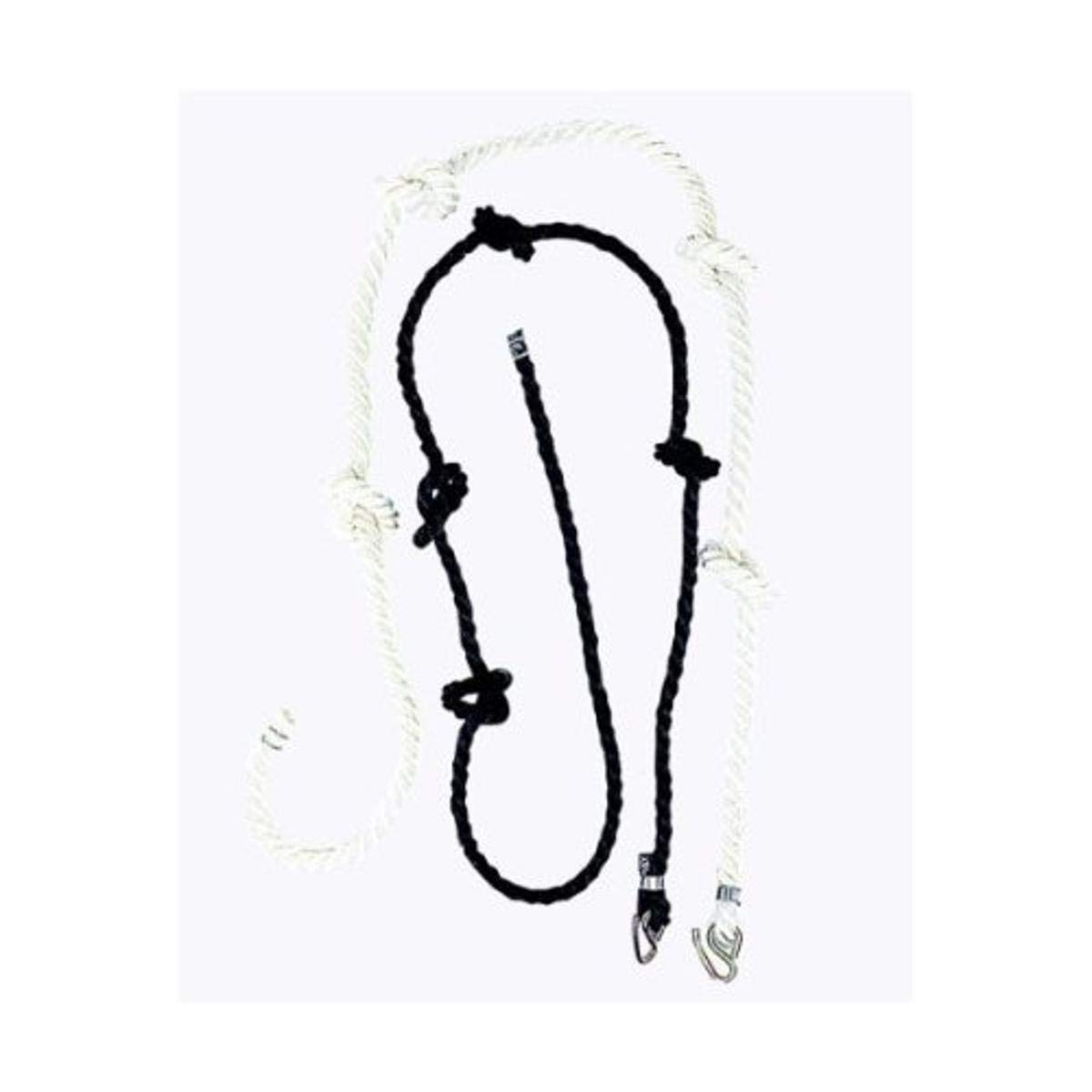 Swing Set Stuff Inc. 3/4" Knotted Climbing Rope (Black) with SSS Logo Sticker