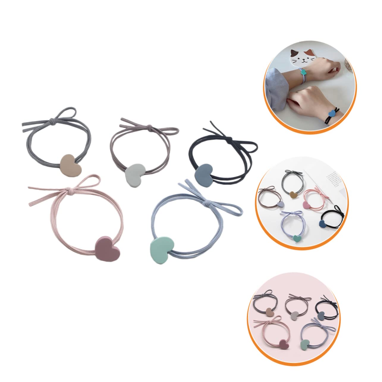 minkissy 75piezas Lazos Elásticos Para Cabello Accesorios Para Niñas Sujetadores De Coletas Para Cabello y Grueso Diseño Ligero