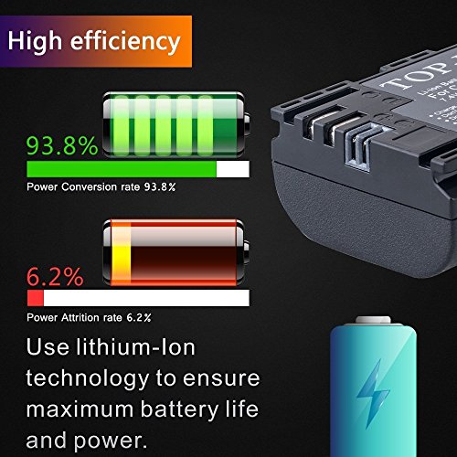 Top-Max 3x LP-E6 LP-E6N - Batteria a lunga durata