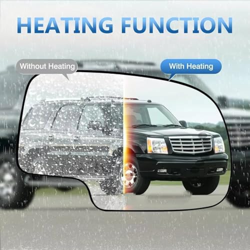 Cristal de espejo retrovisor con luz de giro para Cadillac Escalade lado derecho 3