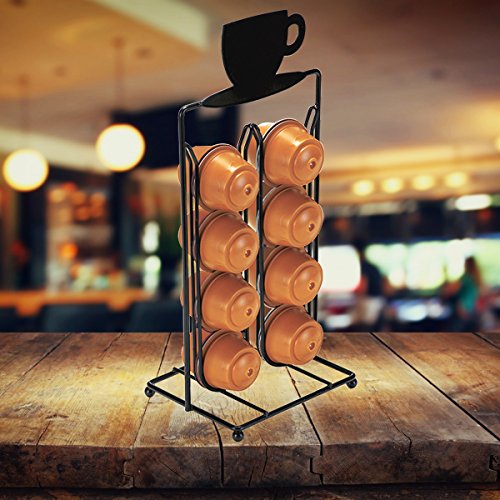 Suporte Porta Capsula Dolce Gusto Cafe Luxo Preto Para 16 Capsulas De Mesa E Bancada