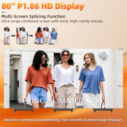 Image of 90 Inch Tri-Fold LED Poster Screen丨Dual-Sided LED Digital Signage Display | P1.86 GOB Protected | Seamless Display | Portable & Quick Install | Smart Content Control | With Flight case