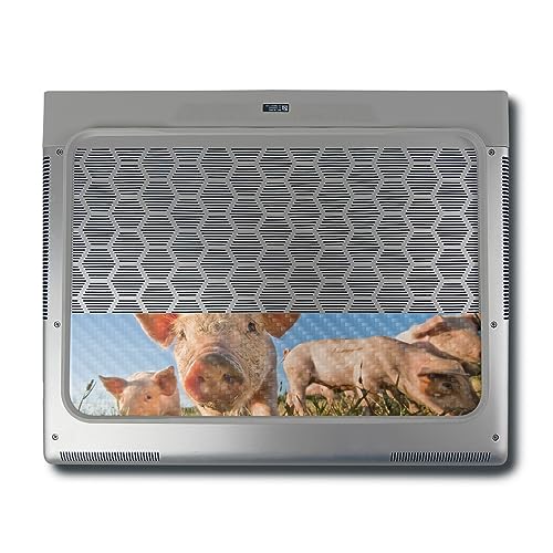 Image of MightySkins Carbon Fiber Skin Compatible with Alienware X16 R1 (2023) Full Wrap Kit - Pig Face | Protective, Durable Textured Carbon Fiber Finish | Easy to Apply & Change Styles | Made in The USA