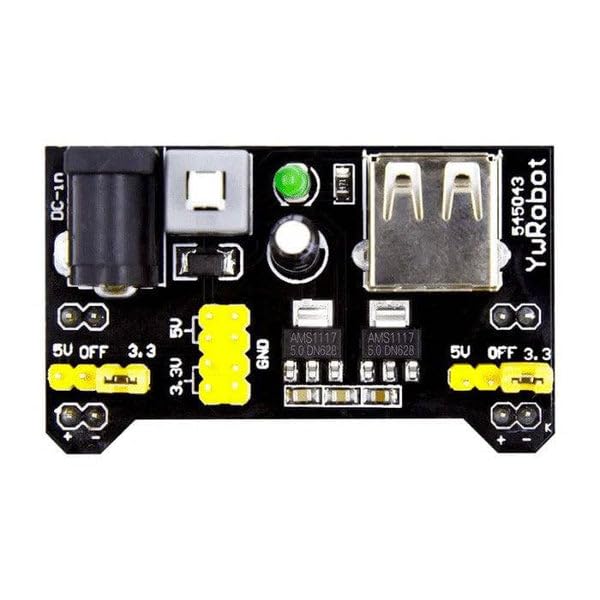 MB102 Breadboard Power Supply Module 3.3V & 5V for Breadboard, Compatible with Arduino, Raspberry Pi & DIY Electronics Projects (Black)-image-6