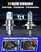 AUTOONE H4 Led Bulbs, 9x Super Bright 6000K White 9003/HB2 Halogen Replacement, IP68, 10YR Lifespan, Pack of 2