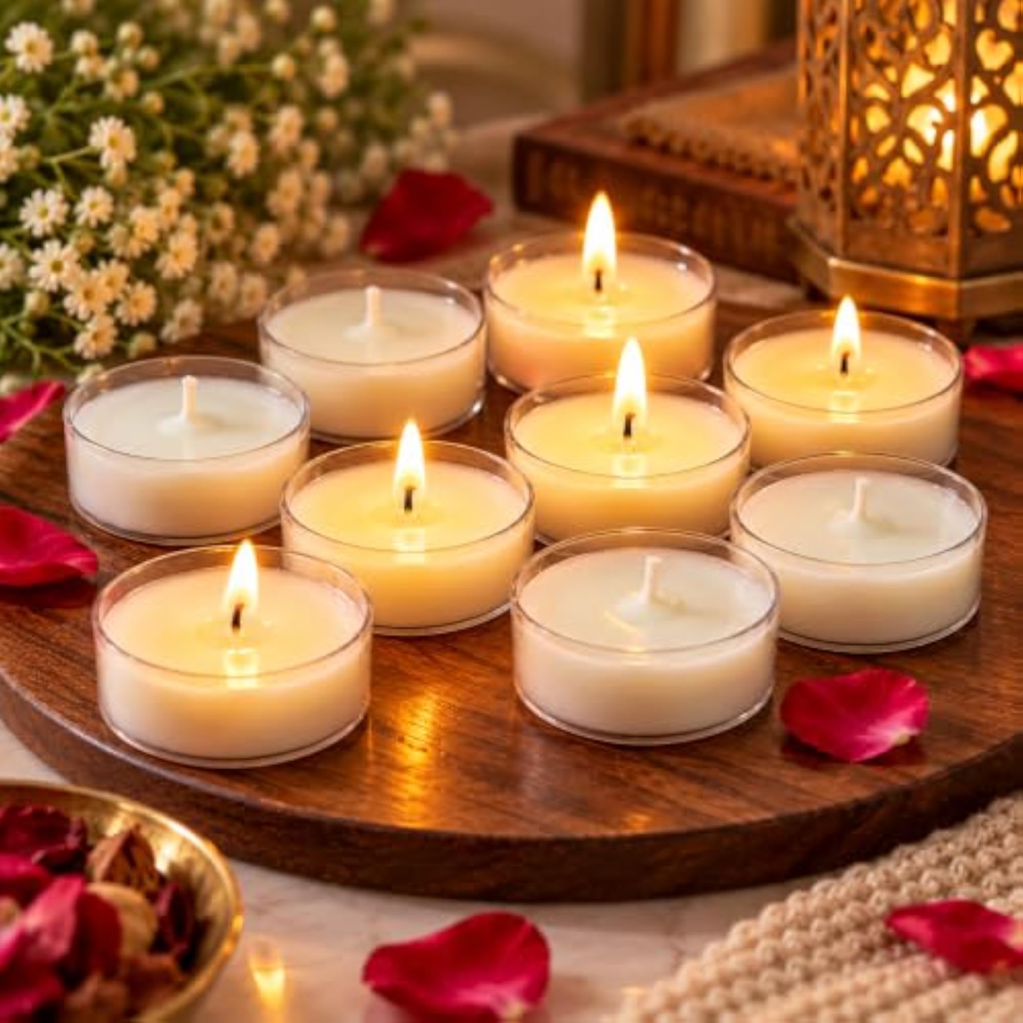Tea Light Candles, Pack of 10 (White)