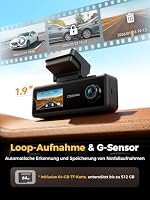 DDPAI N4T Pro 4K Dashcam Auto 3-Kanal(4K+1080P+1080P Vorne Hinten Innen 3 CH Autokamera mit HDR)IR Nachtsicht,Parküberwachung 24H, GPS,G-Sensor,WiFi 6,Superkondensator mit 64GB SD Karte,166°Weitwinkel – Ansicht 7