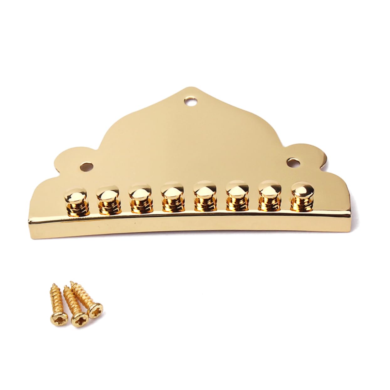 ibasenice 3pièces Mandolin Tailpiece Métal Doré Pour Guitare à Cordes Accessoire Améliorant Style De Votre Mandoline