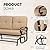 Incbruce 4Pcs Outdoor Metal Furniture Patio Conversation Sets (Glider, Bistro Table, 2 Spring Lounge Chairs) - Wrought Iron Outdoor Glider Chairs Sets (Brown)