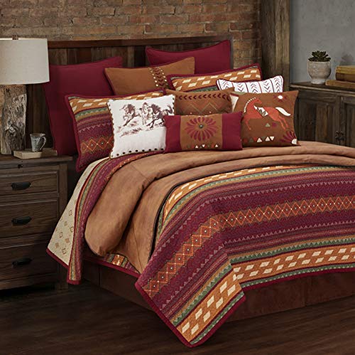 Image of Paseo Road Solace 2 Piece Twin Aztec Western Bedding Reversible Quilt Set