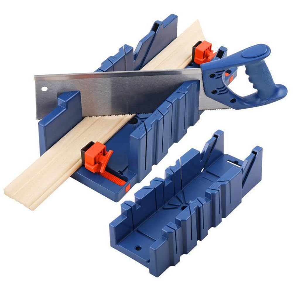 Cabinas para Ingletadora, Caja de Ingletadora con SujecióN para Corte de Madera, Herramienta de Corte en áNgulo Oblicuo de Yeso para Madera S