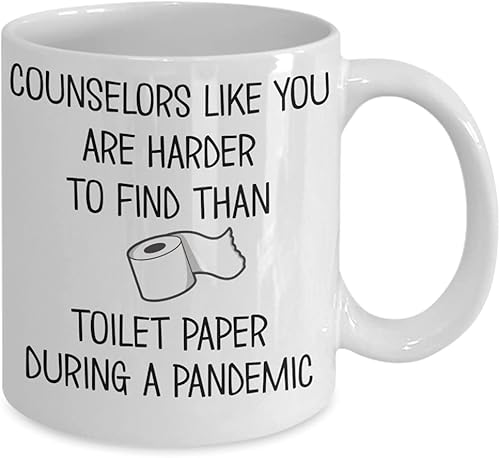 Miniatura 2 de Counselor Mug Funny Appreciation Thank You Idea for Counselors Like You Are Harder To Find Than Toilet Paper Pandemic Quarantine 11 or 15 oz. White