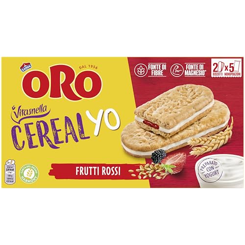 Vitasnella Biscotti Cereal Yo Frutti Rossi, 253g