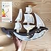 Little Lights Schiff Wal Lamp Nachtlampje voor kinderen met timer en dimmer navy