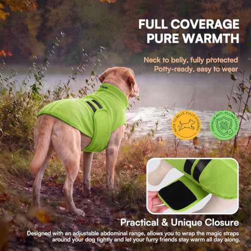 Image of Queenmore Dog Sweaters for Medium Dogs, Fleece Dog Sweater with Leash Hole