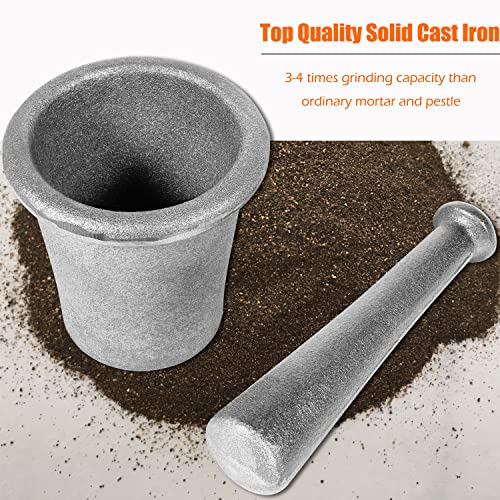 Cast Iron Mortar and Pestle Rock-Ore Crusher Mortar Large Size 6.5KG by Yoursme - Image 4