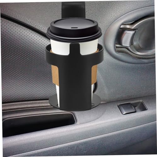 Portavasos portátil negro para puerta de carro 2 pcs miniatura 5